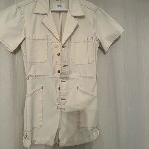 Pistola Parker Romper - Cream Size Small